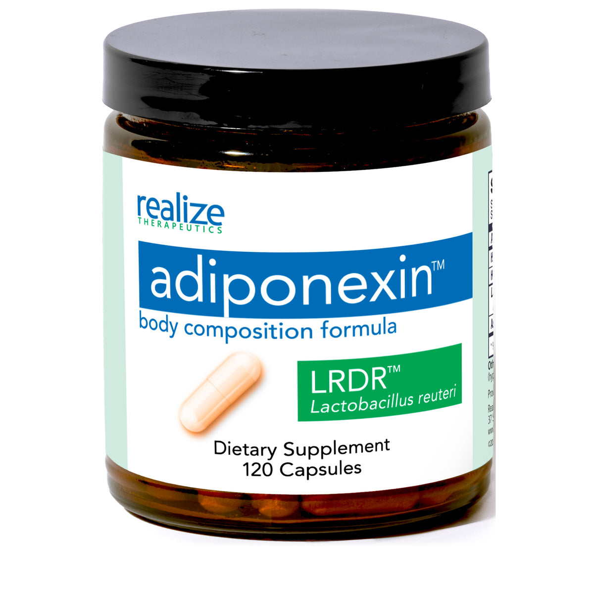 Adiponexin bottle, front view, shown at shared scale with the other products